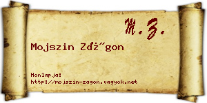 Mojszin Zágon névjegykártya